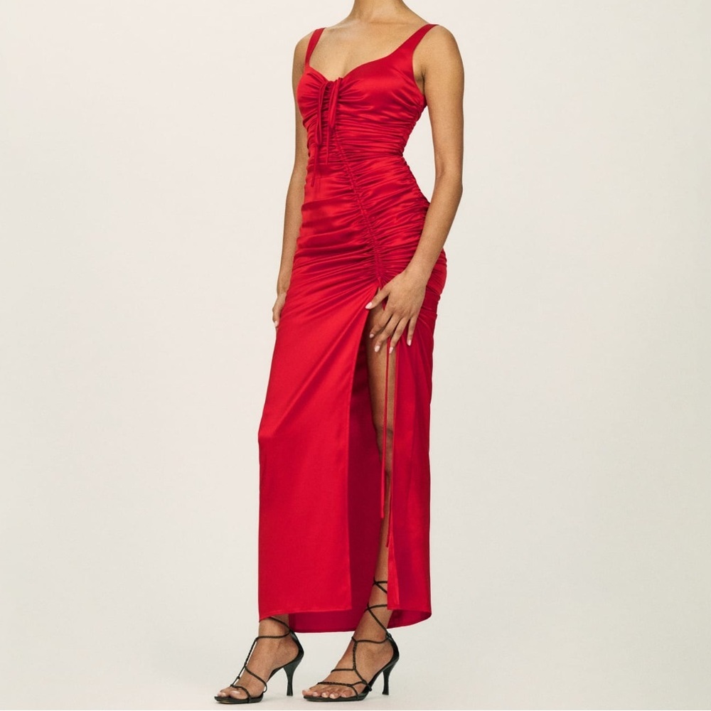 Reformation Smithfield Maxi Dress in Cherry Red NWT
